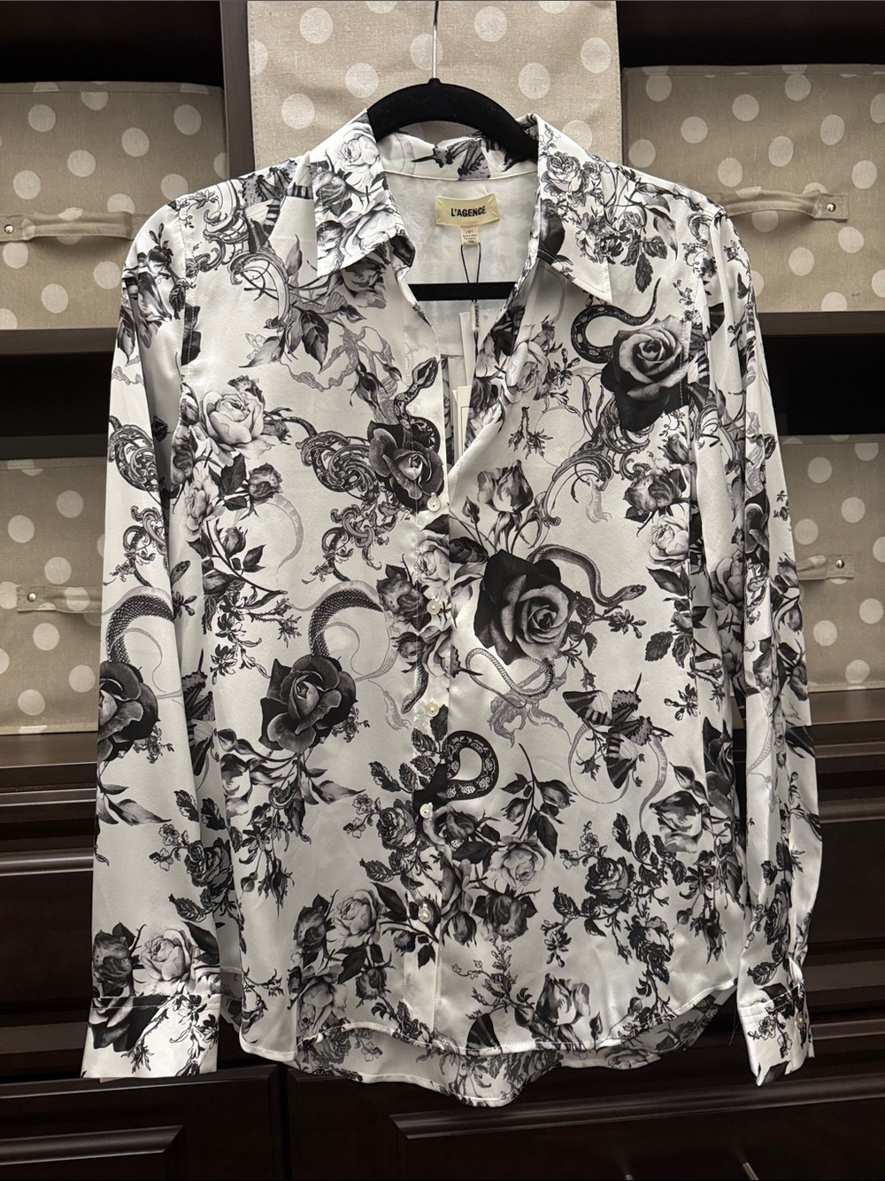 L’AGENCE women’s silk blouse
